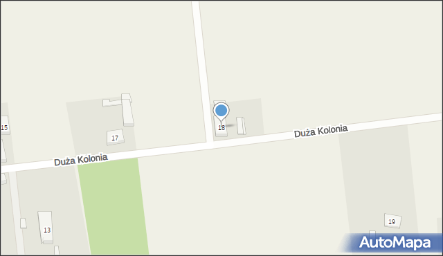 Rosko, Duża Kolonia, 18, mapa Rosko