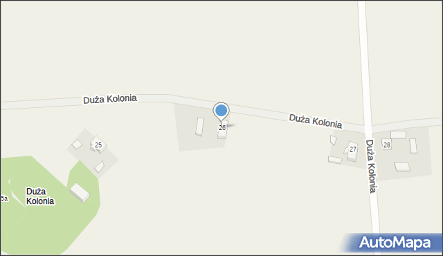 Rosko, Duża Kolonia, 26, mapa Rosko