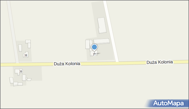 Rosko, Duża Kolonia, 37, mapa Rosko