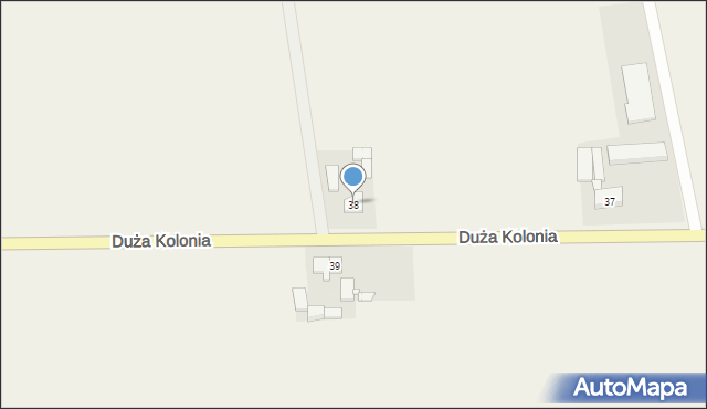 Rosko, Duża Kolonia, 38, mapa Rosko