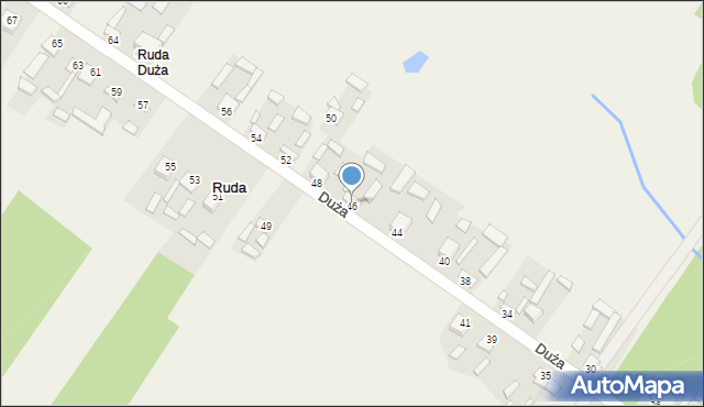 Ruda, Duża, 46, mapa Ruda