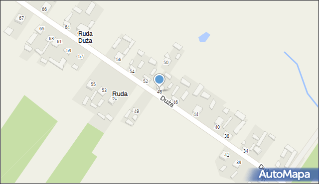 Ruda, Duża, 48, mapa Ruda