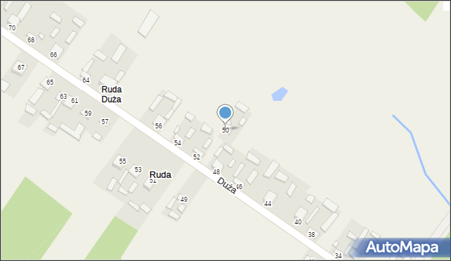 Ruda, Duża, 50, mapa Ruda