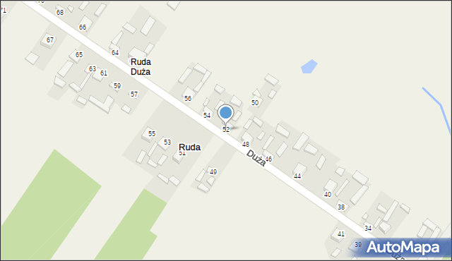 Ruda, Duża, 52, mapa Ruda