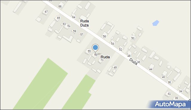 Ruda, Duża, 53, mapa Ruda