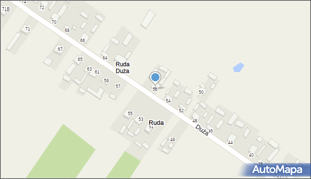 Ruda, Duża, 56, mapa Ruda