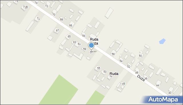 Ruda, Duża, 57, mapa Ruda