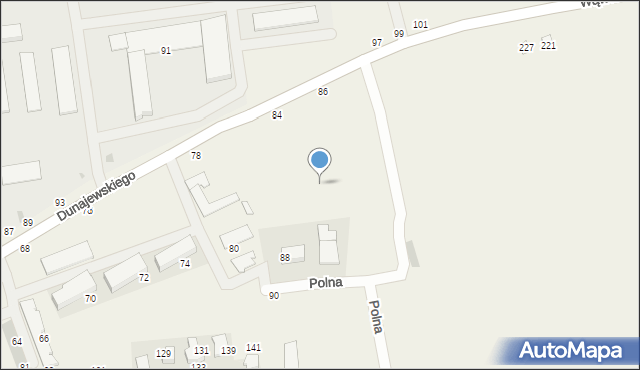 Rudawa, Dunajewskiego Albina, ks. kard., 88, mapa Rudawa