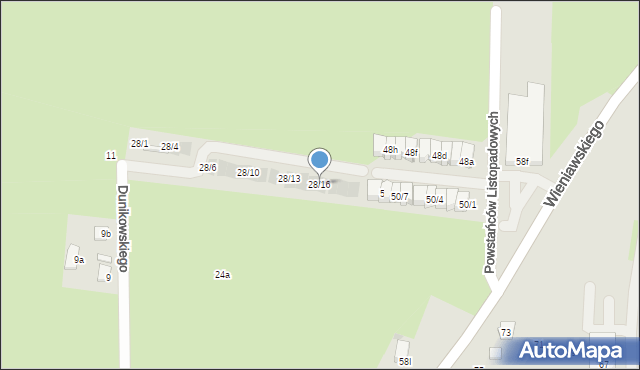 Rzeszów, Dunikowskiego Ksawerego, 28/16, mapa Rzeszów