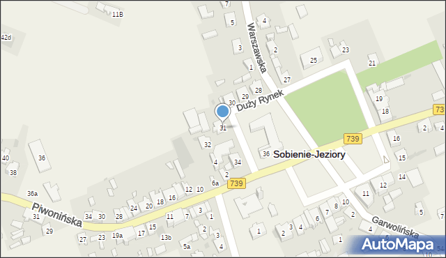 Sobienie-Jeziory, Duży Rynek, 31, mapa Sobienie-Jeziory