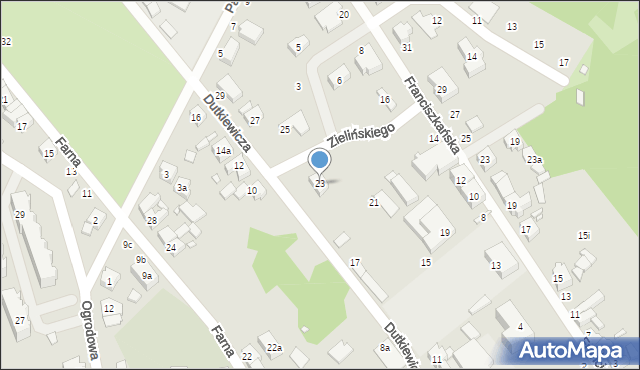 Śrem, Dutkiewicza Józefa, 23, mapa Śrem