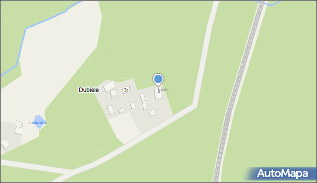 Strzebiń, Dubielowska, 3, mapa Strzebiń