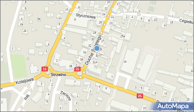 Strzelno, Ducha Świętego, 31, mapa Strzelno