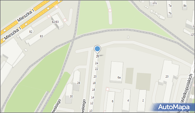 Szczecin, Dunikowskiego Ksawerego, 26, mapa Szczecina
