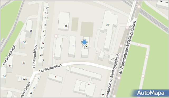 Szczecin, Dunikowskiego Ksawerego, 4p, mapa Szczecina