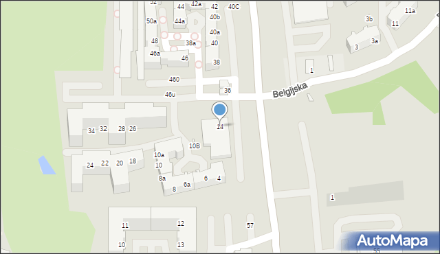 Szczecin, Duńska, 14, mapa Szczecina