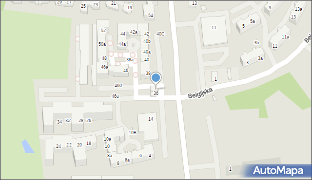 Szczecin, Duńska, 36A, mapa Szczecina