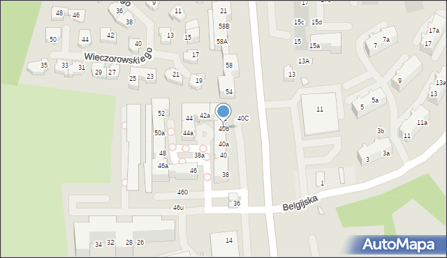 Szczecin, Duńska, 40b, mapa Szczecina