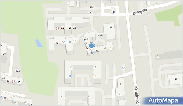 Szczecin, Duńska, 8, mapa Szczecina