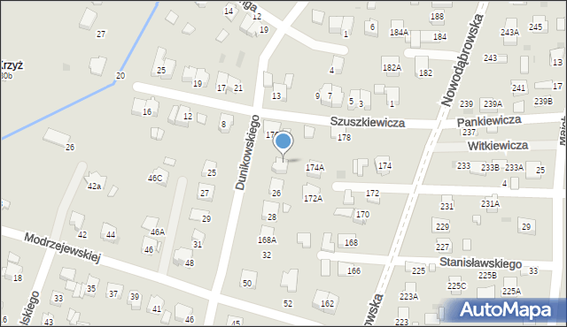 Tarnów, Dunikowskiego Ksawerego, 30, mapa Tarnów