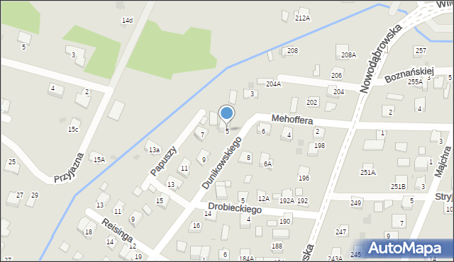 Tarnów, Dunikowskiego Ksawerego, 5, mapa Tarnów