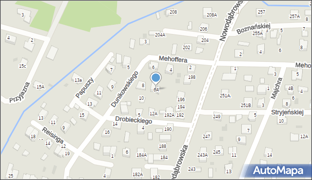 Tarnów, Dunikowskiego Ksawerego, 6A, mapa Tarnów