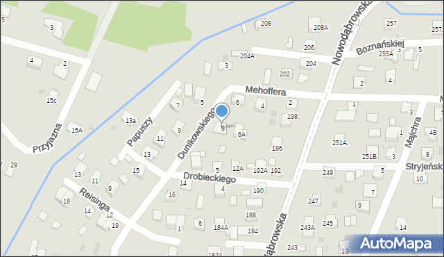 Tarnów, Dunikowskiego Ksawerego, 8, mapa Tarnów