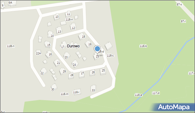 Wągrowiec, Durowo, 23, mapa Wągrowiec