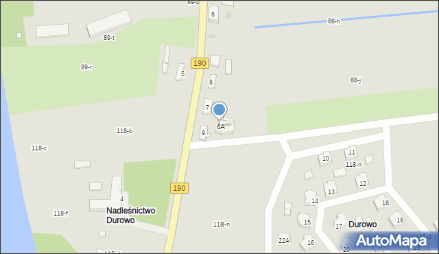 Wągrowiec, Durowo, 6A, mapa Wągrowiec