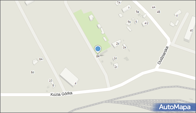 Warszawa, Dudziarska, 9A, mapa Warszawy