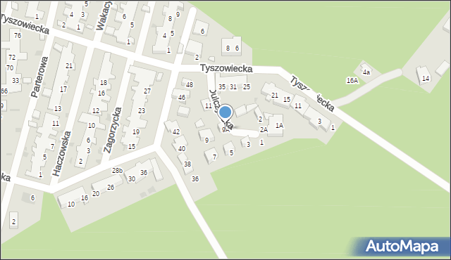 Warszawa, Dulczyńska, 9A, mapa Warszawy