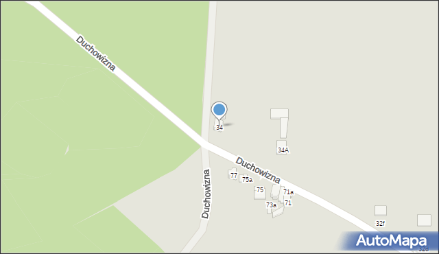 Zakroczym, Duchowizna, 34, mapa Zakroczym