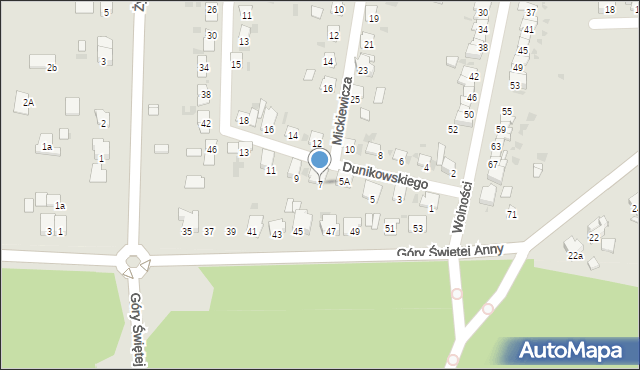 Zdzieszowice, Dunikowskiego Ksawerego, 7, mapa Zdzieszowice