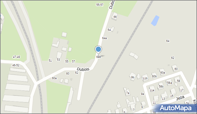 Zgierz, Dubois Stanisława, 64b, mapa Zgierz