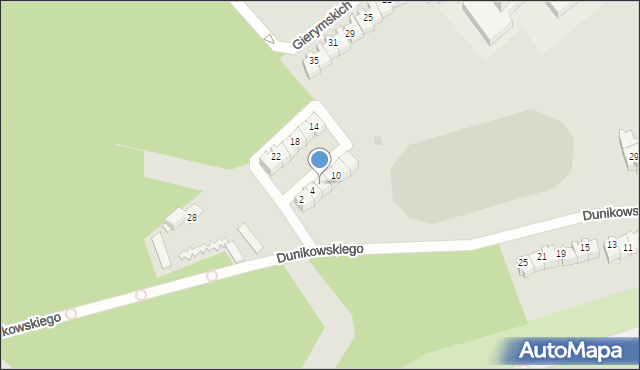 Zielona Góra, Dunikowskiego Ksawerego, 6, mapa Zielona Góra