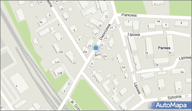 Aleksandrów Kujawski, Dworcowa, 8A, mapa Aleksandrów Kujawski