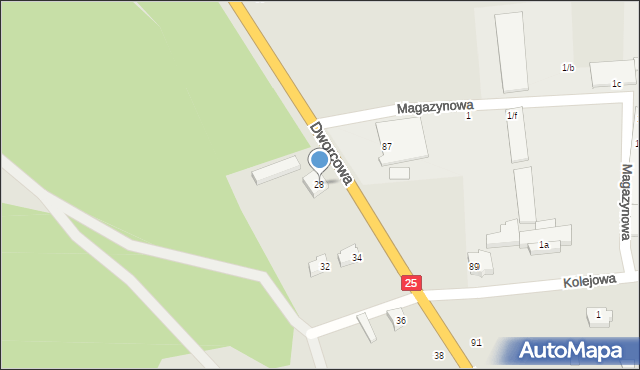 Biały Bór, Dworcowa, 28, mapa Biały Bór