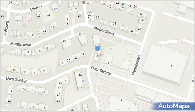 Bielany Wrocławskie, Dwa Światy, 10, mapa Bielany Wrocławskie