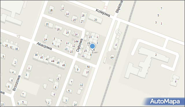 Bielany Wrocławskie, Dworcowa, 7, mapa Bielany Wrocławskie