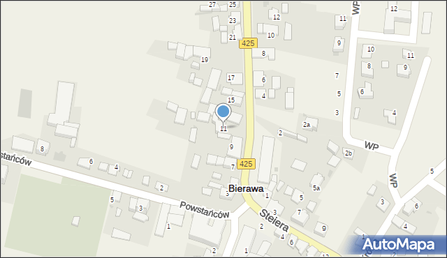 Bierawa, Dworcowa, 11, mapa Bierawa