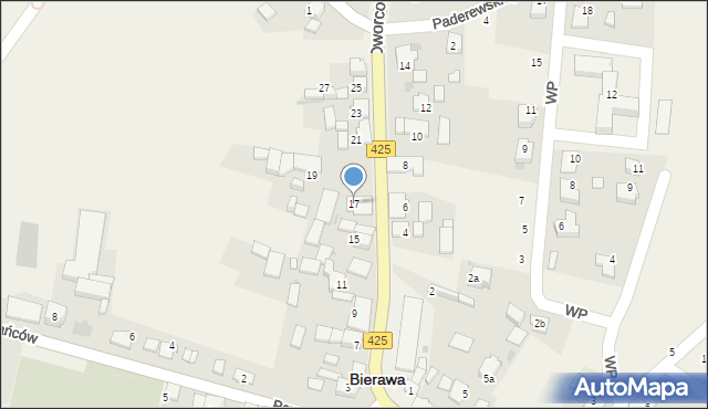 Bierawa, Dworcowa, 17, mapa Bierawa