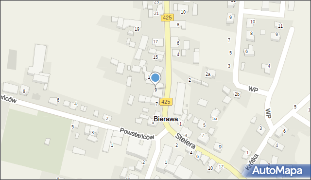 Bierawa, Dworcowa, 9, mapa Bierawa