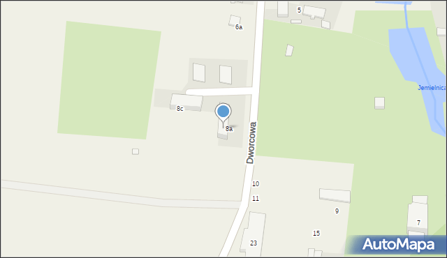 Błotnica Strzelecka, Dworcowa, 8b, mapa Błotnica Strzelecka