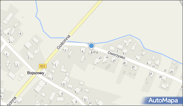 Bojszowy, Dworzysko, 6, mapa Bojszowy