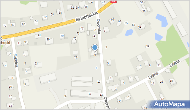 Borek Szlachecki, Dworska, 6, mapa Borek Szlachecki