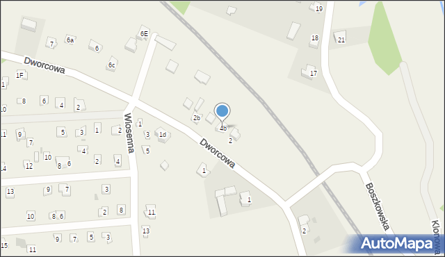 Boszkowo-Letnisko, Dworcowa, 4b, mapa Boszkowo-Letnisko