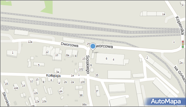 Brzesko, Dworcowa, 4/6, mapa Brzesko