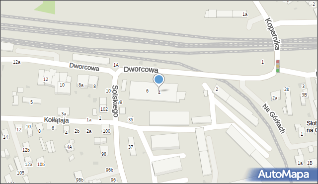 Brzesko, Dworcowa, 4, mapa Brzesko