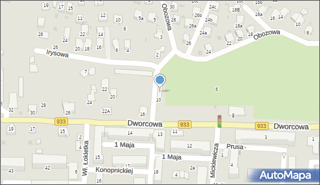 Brzeszcze, Dworcowa, 10a, mapa Brzeszcze