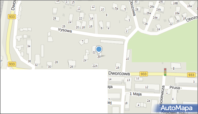 Brzeszcze, Dworcowa, 20, mapa Brzeszcze
